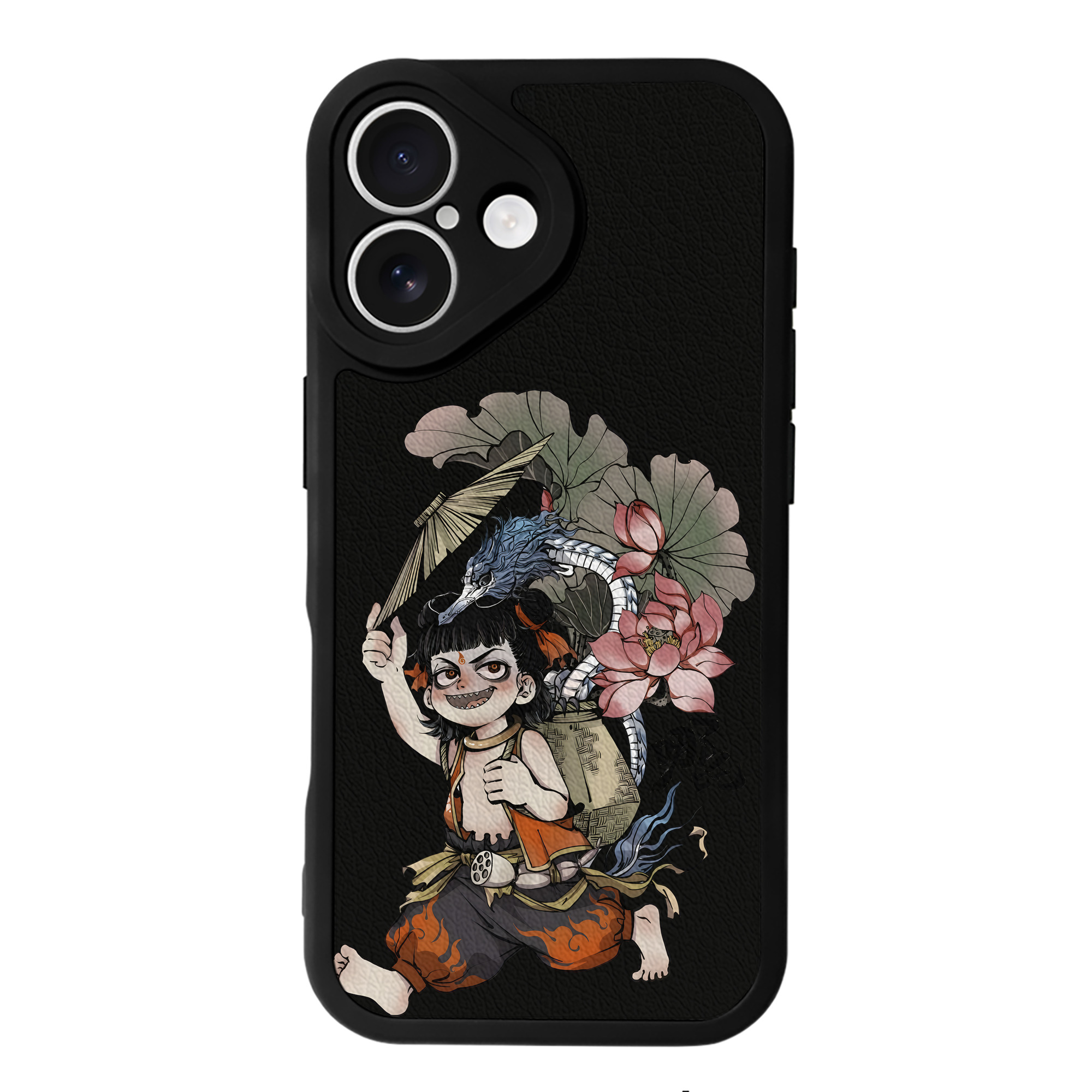 （画像用） Ne Zha 2 ナタ 魔童の大暴れ 【iPhone 16シリーズ対応】シリコンスマホケース（レザー調） 材質：シリコン